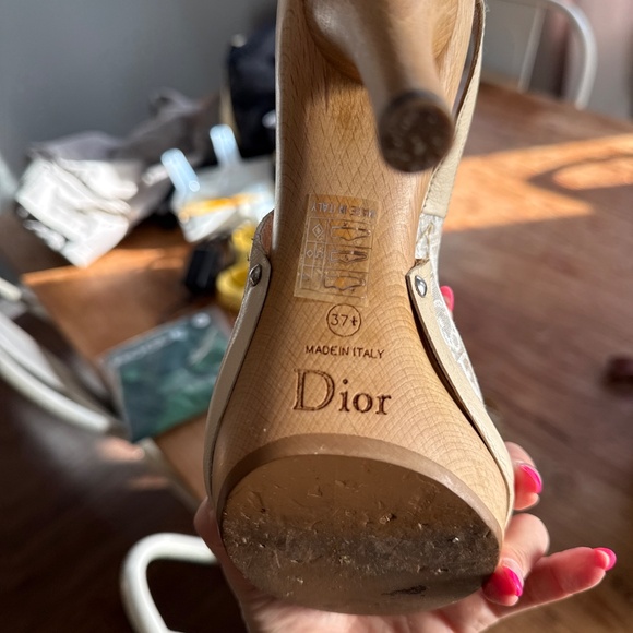 Christian Dior Vintage Monogram Slingback  – Size 37.5 (Made in Italy) - Picture 4 of 7